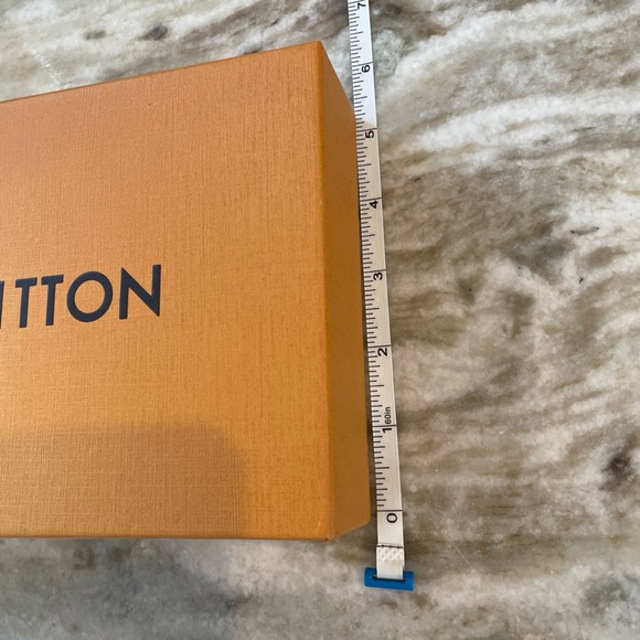 Louis Vuitton Drawer Gift Box 10X5.5x2 With Blue Ribbon - Picture 2 of 5